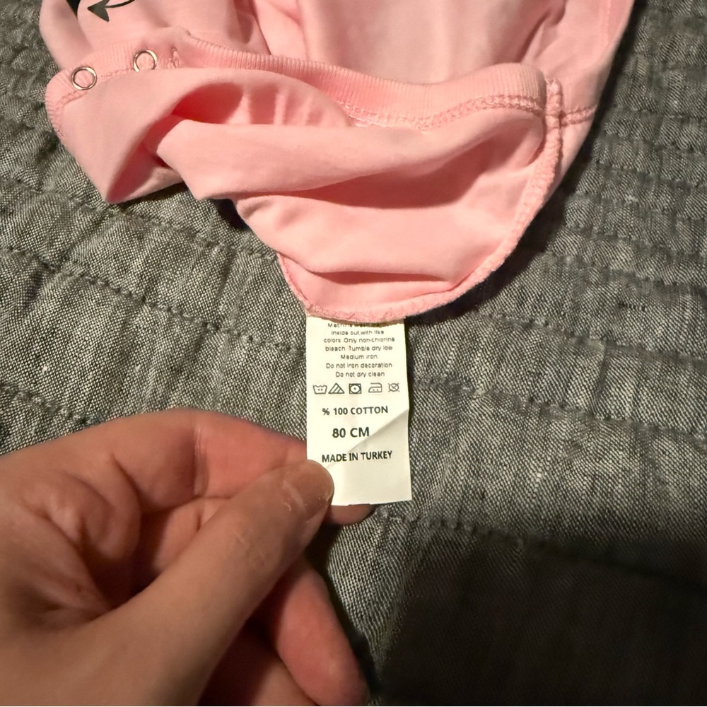 NWOT flower girl pink onesie - Picture 2 of 5